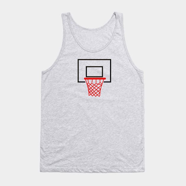 Minimalist Basketball Hoop Tank Top by Issho Ni